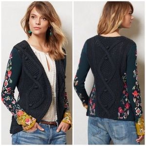 RARE Sleeping on Snow Floral Stitched Cardigan